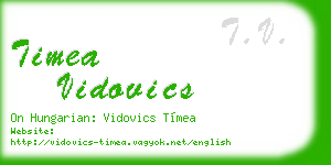 timea vidovics business card